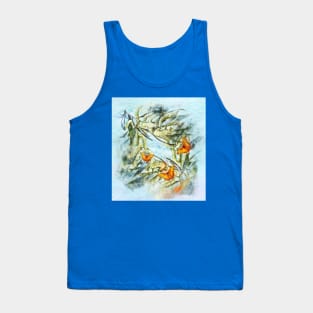 beautiful painted butterflies on wattle Tank Top